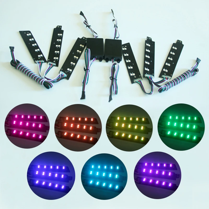 

1SET Remote Control RGBW Multicolor LED DRL Board Car Lights Daytime Running Lights For Ford Mustang 2015-2017