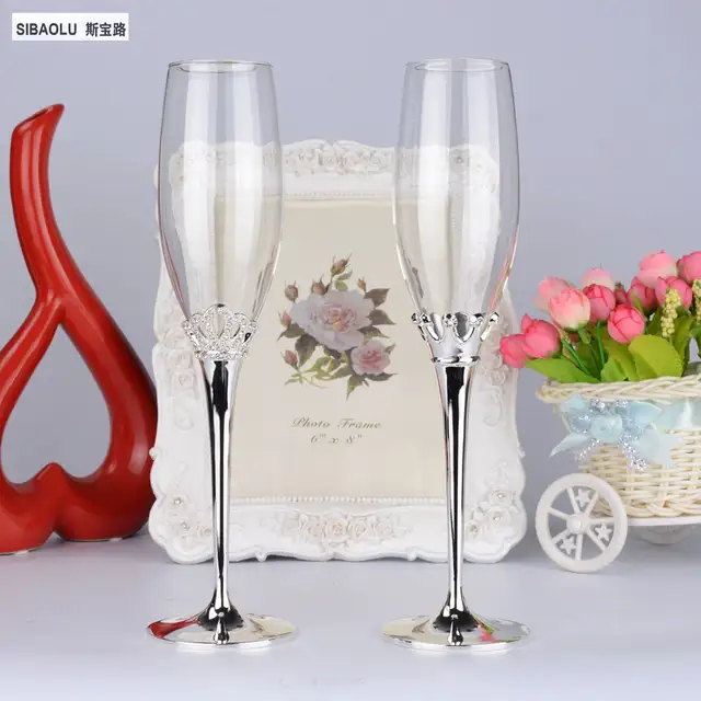 Online Shop Champagne Glass Wedding Male S Women S Imperial Crown