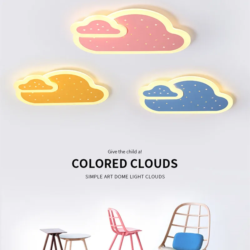 

Multicolor Cloud Acrylic+Iron Chandeliers Ceiling Lamp Fixture Modern Home Lighting Luminaria Led Chandelier Lustres Para Quarto