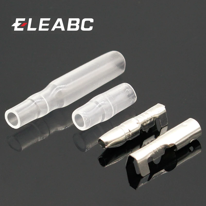 

50 Sets 4mm Bullet Crimp Terminal Wire Connectors Male Female Socket w/ Sheath