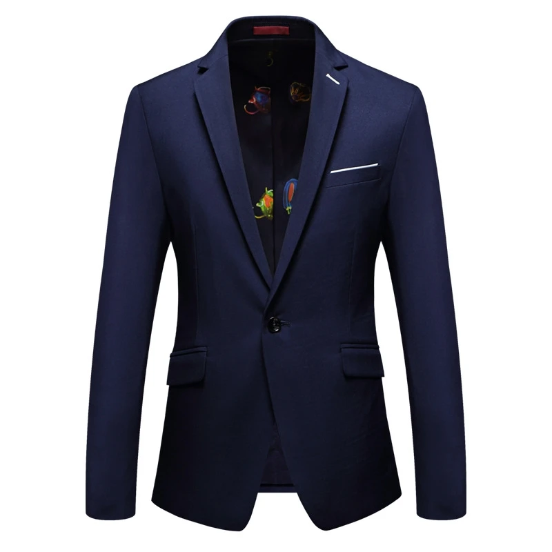  One Button Blazers Men Suits Luxury Solid Color Slim Fit Male Blazers Suits Wedding Jacket Coat Plus Size M-4XL (21)