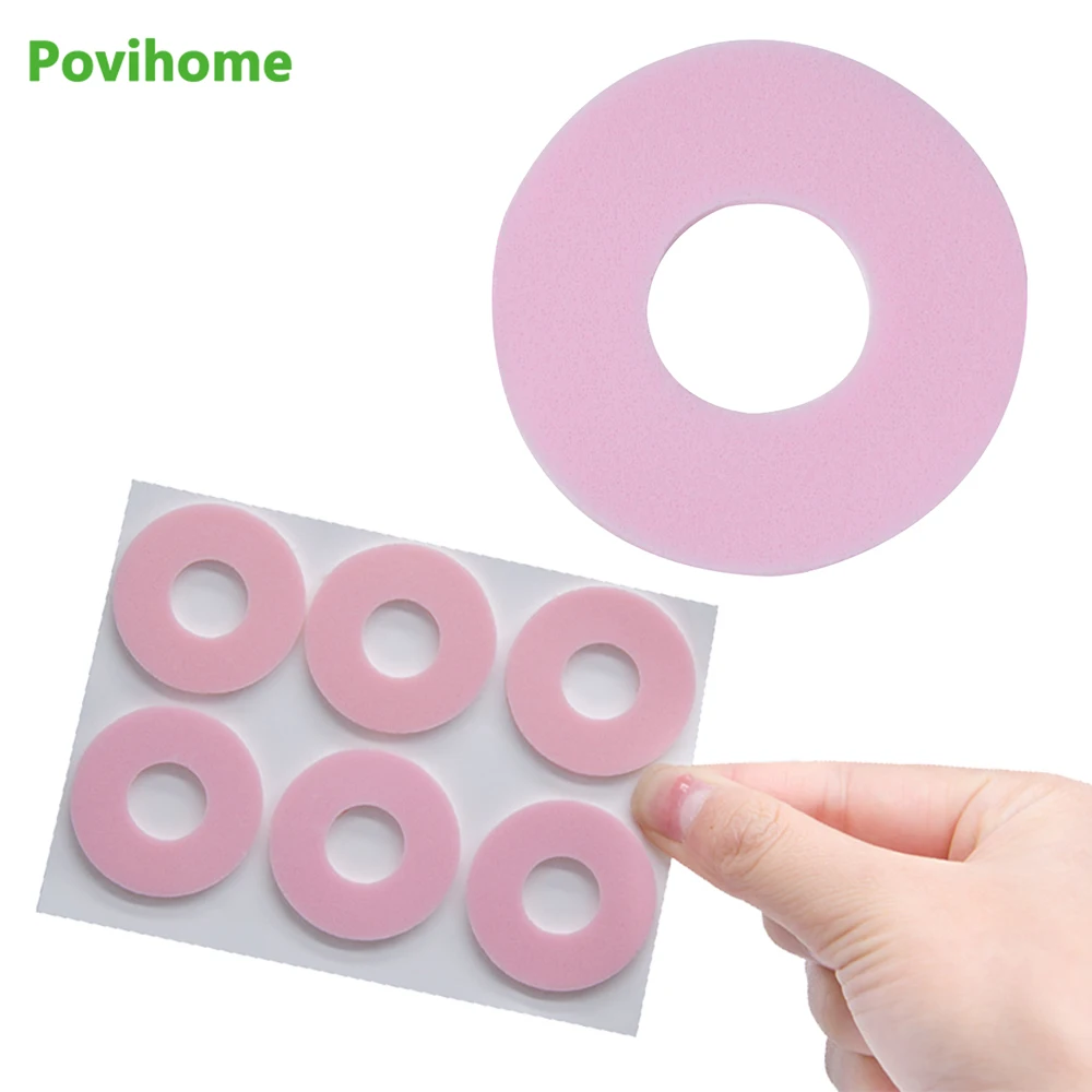 

18 Pcs/3 Lot Foot Care Products Cream Tool Sponge Circle Shoe Corn Sticker Remover Heel Liner Pain Relief D1289