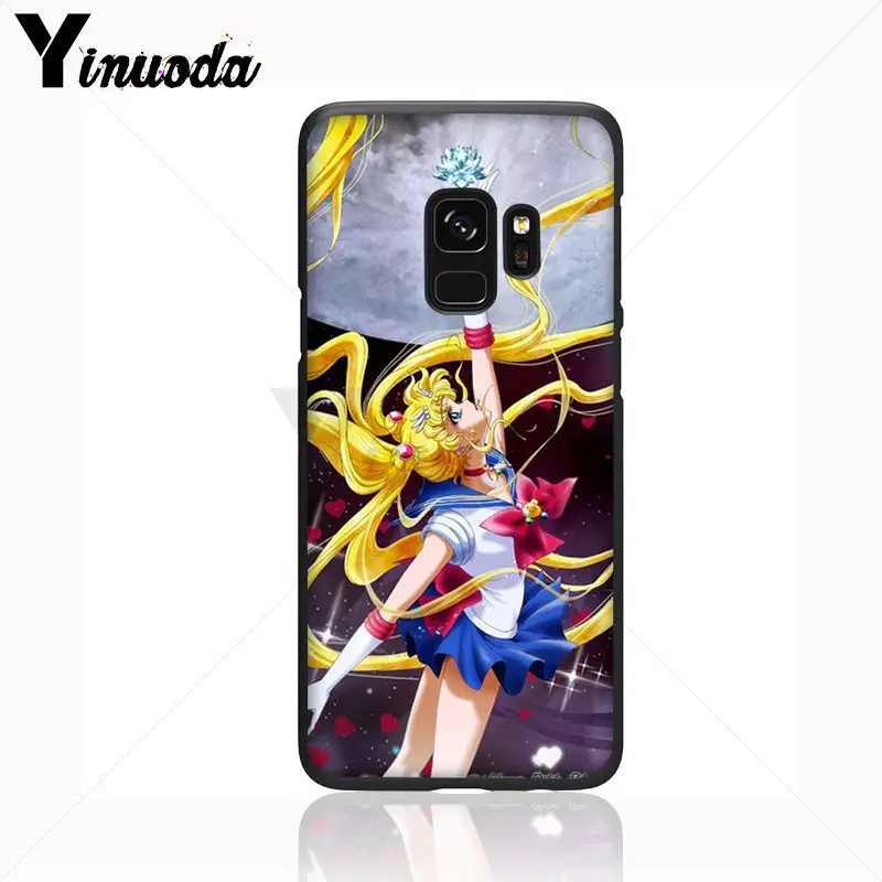 Yinuoda Сейлор Мун черный мягкий чехол для телефона Samsung Galaxy s9 s8 plus note 8 note9 s7 note5