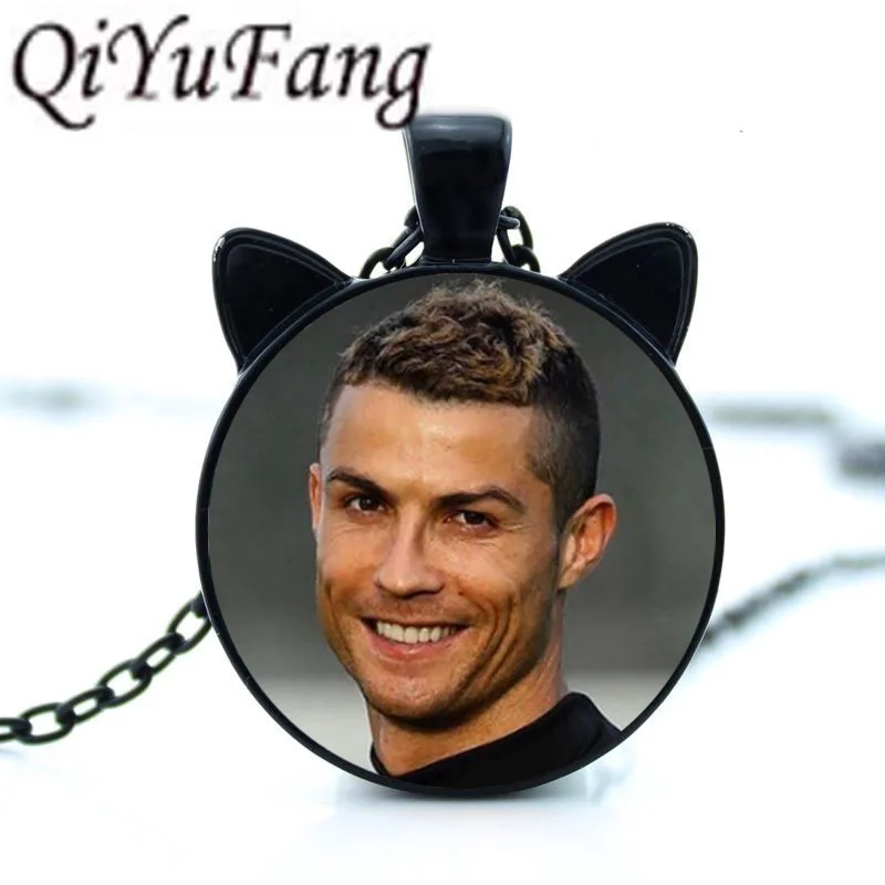 QiYuFang Новый 2018 Криштиану Роналду CR7 Цепочки и ожерелья кулон с двумя ушками Jewelry