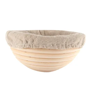 

Home Natural Rattan Basket Bread Banneton Brotform Dough Bakeware Kit Decoration
