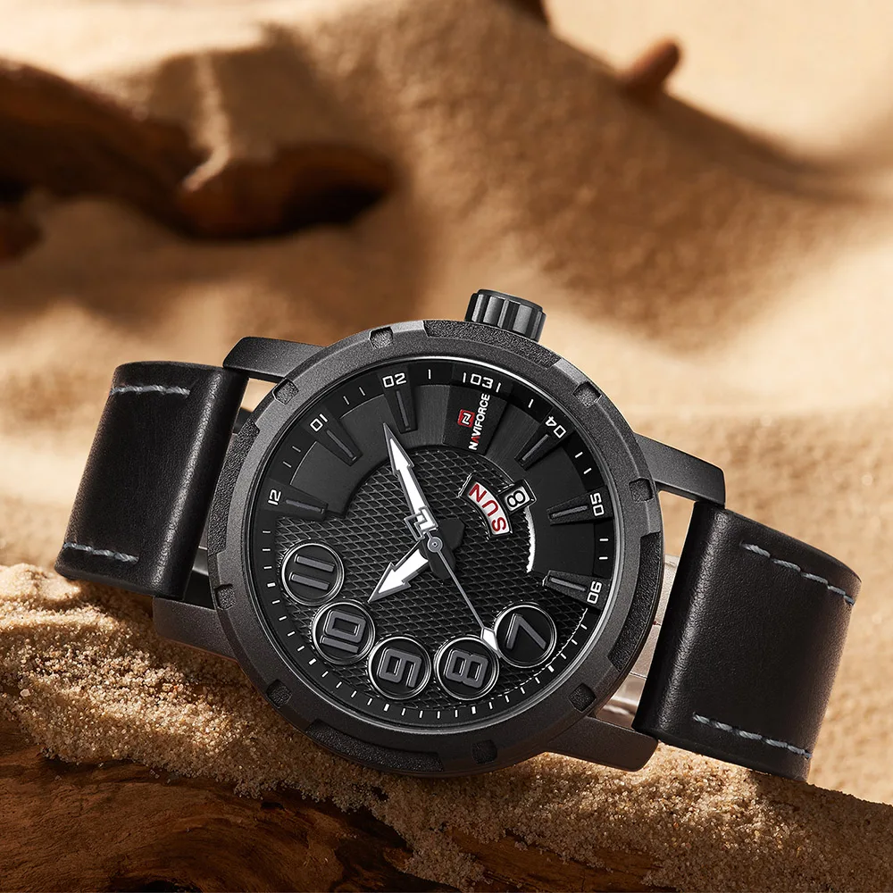 NAVIFORCE 9154 модный бренд для мужчин часы кварцевые часы для мужчин непромокаемые наручные часы Военная Униформа часы relogio masculino