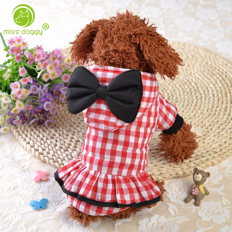 2016 Fashion Plaid Winter Pet Dog Clothes Clothing for Pet Small Dog