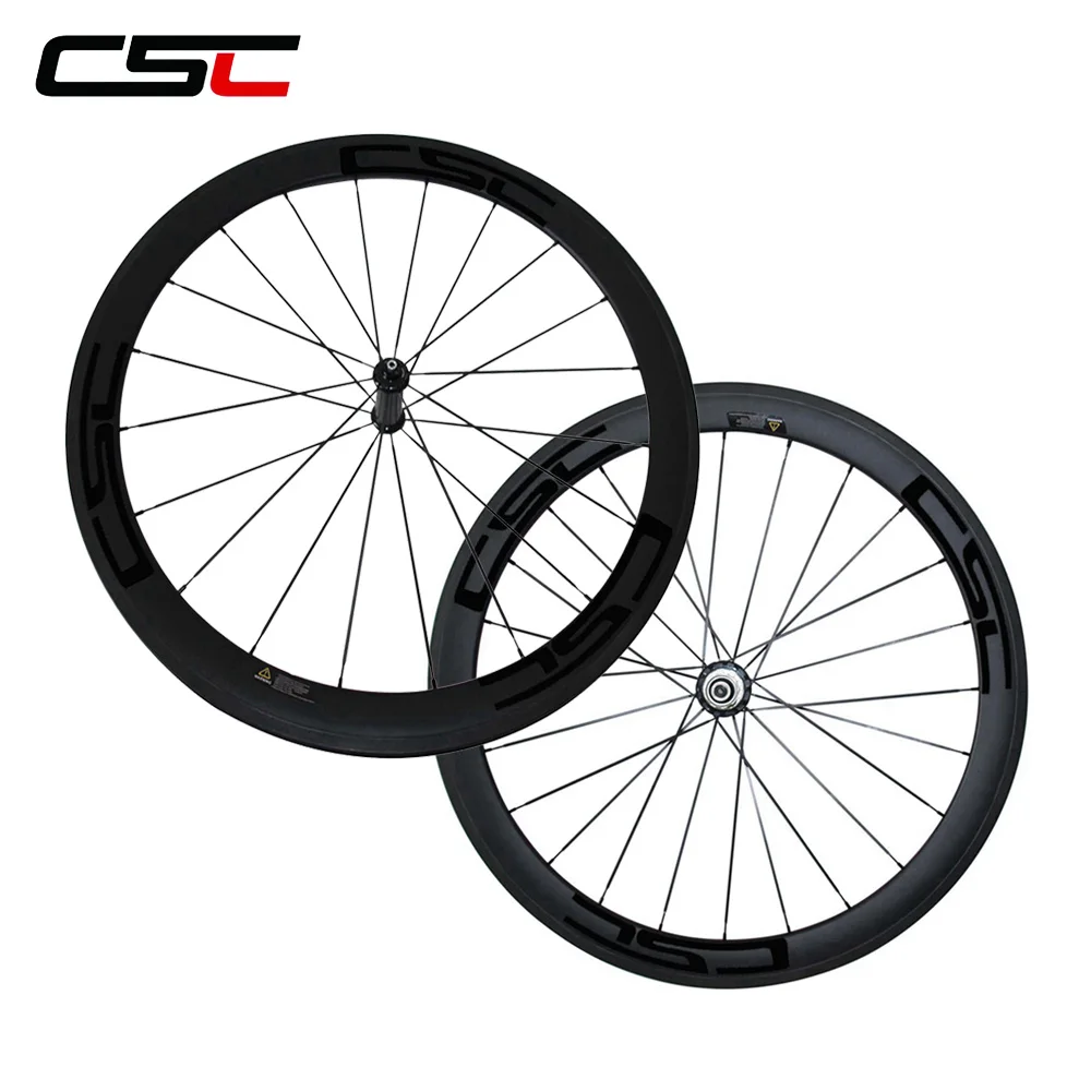 700C Road Carbon Wheelset 50mm Clincher Wheels Straight Pull Powerway R36 Hub