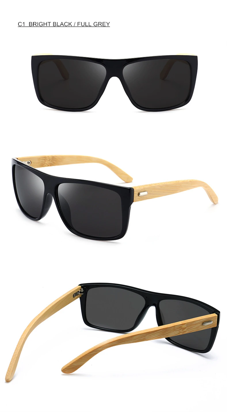 SWOKENCE поляризационные бамбуковые солнцезащитные очки ручной работы для мужчин и женщин, модные брендовые дизайнерские с заклепками, деревянные солнцезащитные очки SC78
