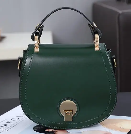 Женская сумка из искусственной кожи, женская маленькая сумка на плечо, женская кожаная сумка высокого качества, винтажная сумка с замком, женская сумка A4867 - Цвет: green