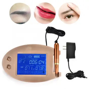 

2 Types 100-240V Semi-permanent Tattoo Machine Lip Eyebrow Eye Liner Tattoo Panel Control Machine Permanent Make Up Tattoo Gun