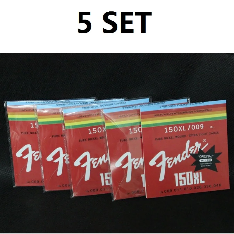 

5 Sets 150XL (009-046) Nickel Wound Extra Light Steel Electric Guitar Strings with free shipping