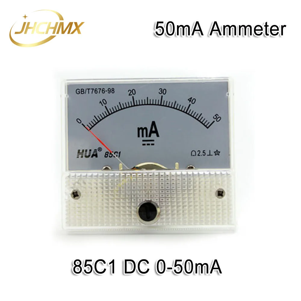 Бесплатная доставка 50mA Амперметр 85C1 DC 0-50mA аналоговый усилитель Панель метр ток для CO2 лазерной гравировки, резки