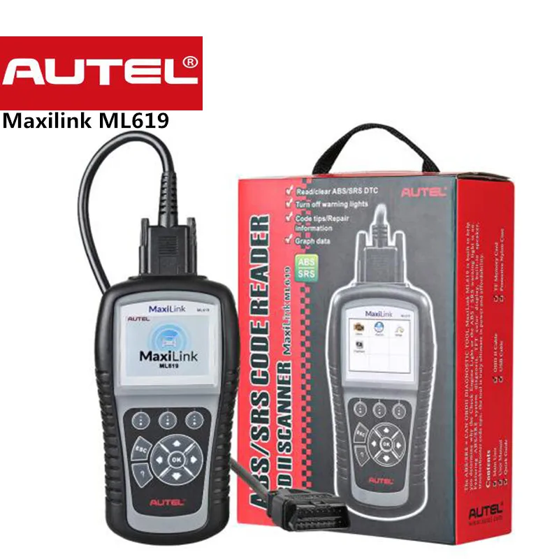 Новая Автомобильная сканер оригинальный Autel maxilink ml619 OBD2 для Двигатели автомобиля