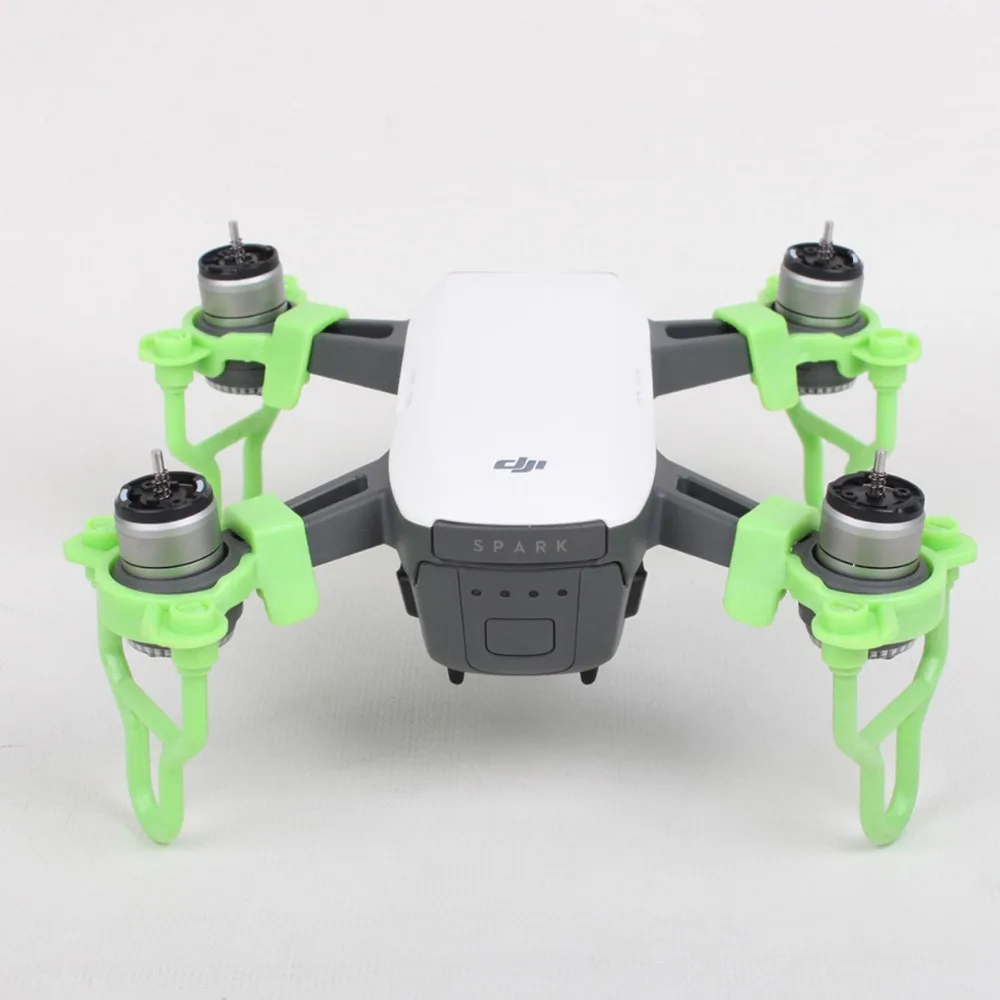 Полный набор RC DJI Spark Drone предотвращения столкновений Наборы для ухода за кожей бампер Пропеллеры гуаровая + Увеличение высота штатива Шасси