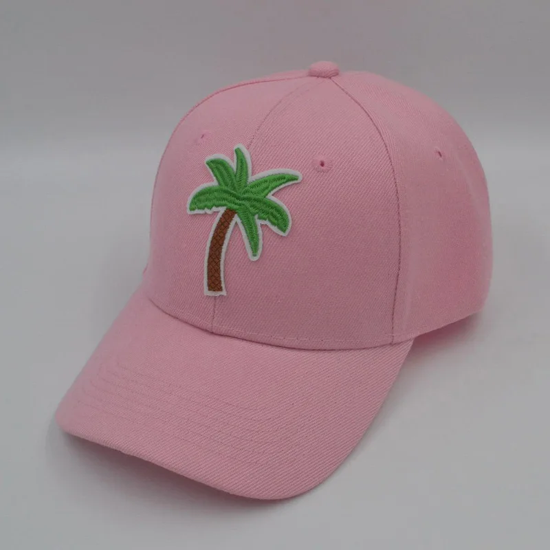 Fashion Lemon Juice Palm Tree Plain Baseball Cap Women's Summer Dad Hat