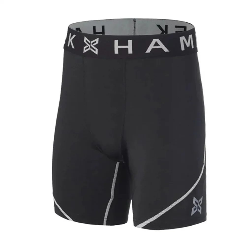Для мужчин компрессионный базовый слой шорты для бега Костюмы футбольный мяч для спортивного зала и фитнеса йога баскетбольные шорты; лосины; леггинсы из дышащего материала - Цвет: X611 gray line