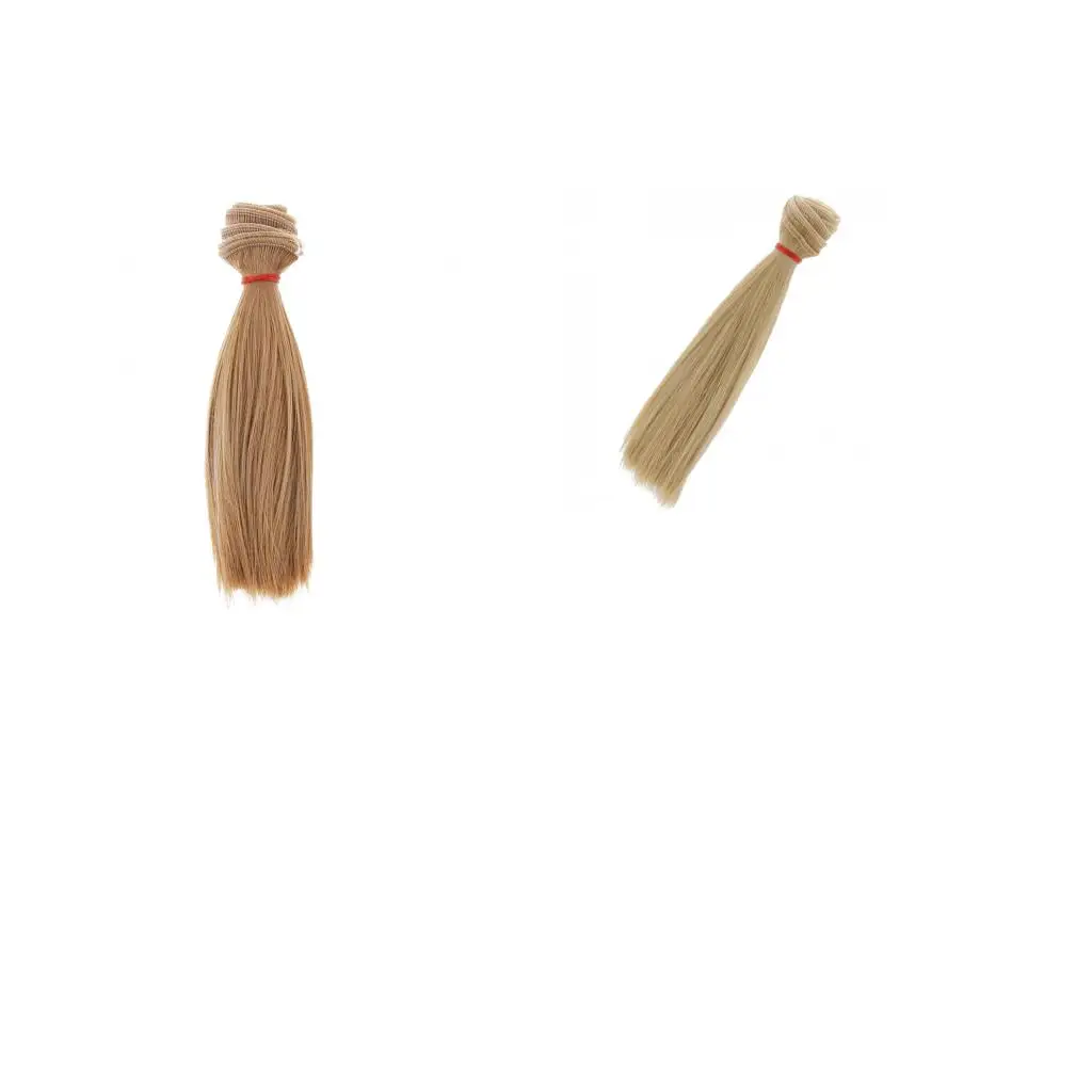 15x100cm  DIY Wig Straight Hair for Dolls Outfit Accessories  Circumference of the head 17-22cm  High-temperature wire material