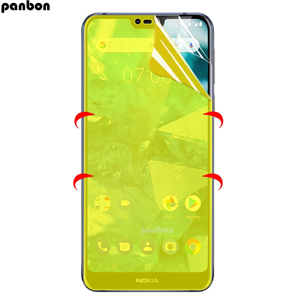 Гидрогелевая нано-пленка для Nokia X71 8 1 7 Plus X7 9 полное покрытие защита переднего