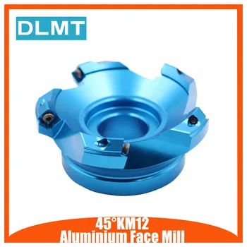 

KM12 45 degree Angle 160mm 200mm Face Aluminium Plane Head End Mill Milling Cutter