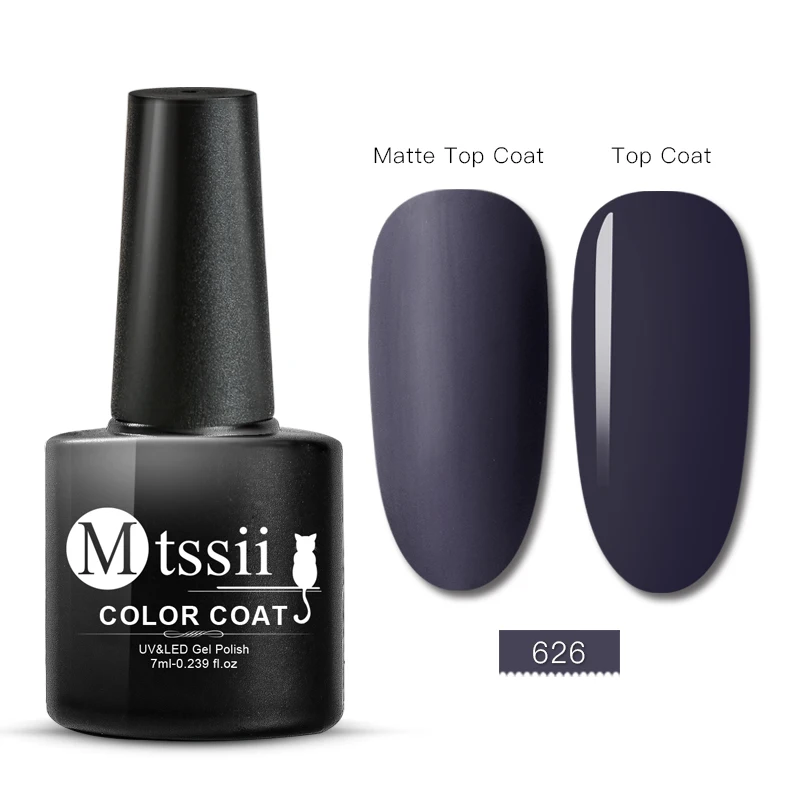 Mtssii 7ml Gel Nail Polish Matte Color Soak Off Matte Top Coat Nail Art Gel Varnish Manicure lacquer Semi Permanent Nail Gel - Color: FFW2330