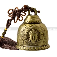 Feng shui Buddhism Copper Bell Religious Wind Bell Buddha Home Hanging Decoration Blessing for Luck Wind