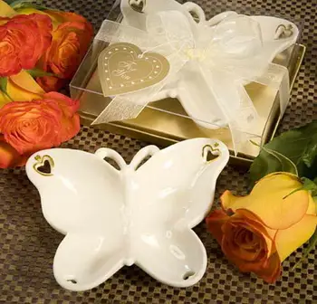 

FREE SHIPPING+Wedding Favors Butterfly Candy Dish from the Porcelain Remembrances Collection Bridal Shower Favor