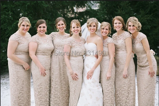 khaki bridesmaid dresses