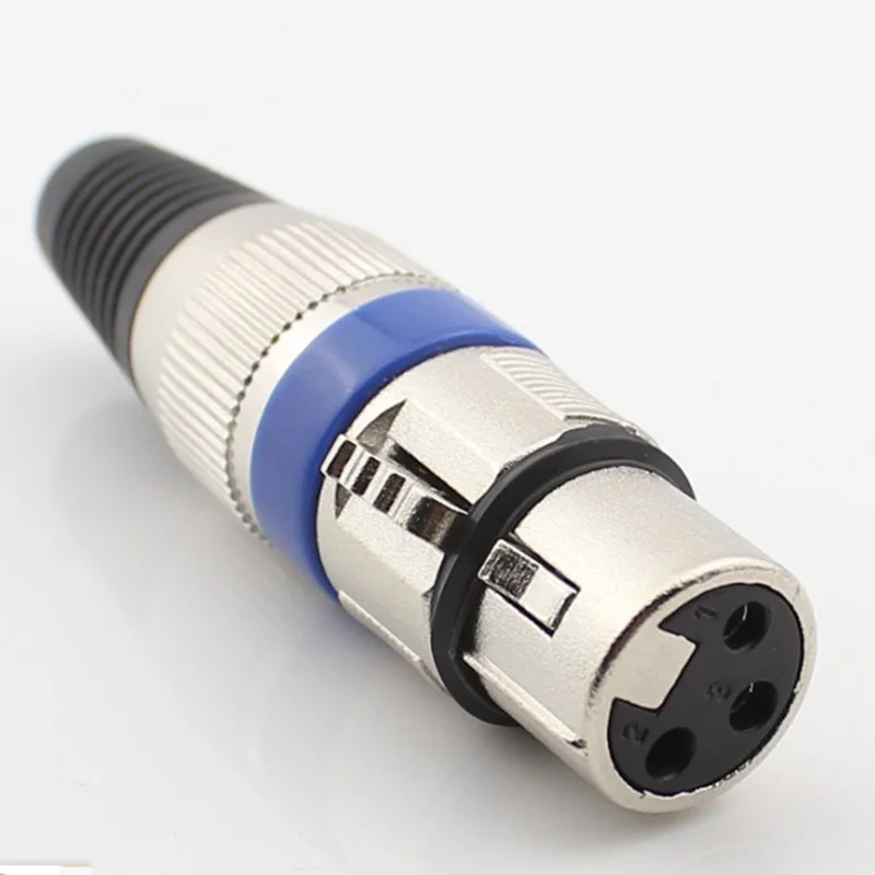 50pcs/lot High Quality XLR Connector Jack Plug 3 Pin/core XLR Female