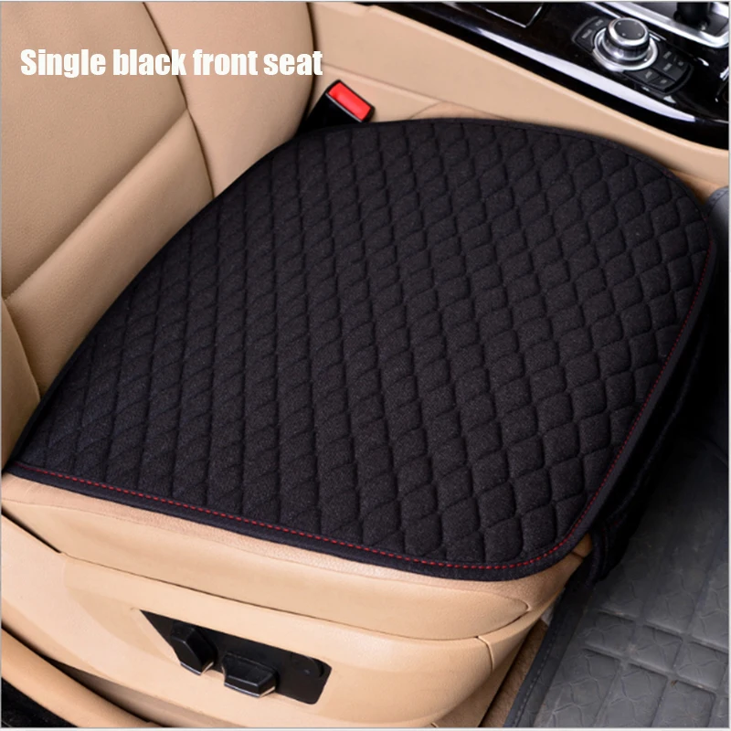 

Universal Size Linen Fabric Car Seat Cover Four Seasons Front Rear Flax Cushion Breathable Protector Mat Pad Auto accessories