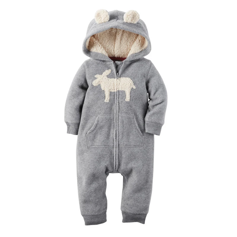 2018 nueva ropa de Bebes recién nacido una pieza polar con capucha mono de manga larga primavera bebés niñas niños Body Suits Romper 2018 nueva ropa de Bebes recién nacido una pieza polar con capucha mono de manga larga primavera bebés niñas niños Body Suits Romper