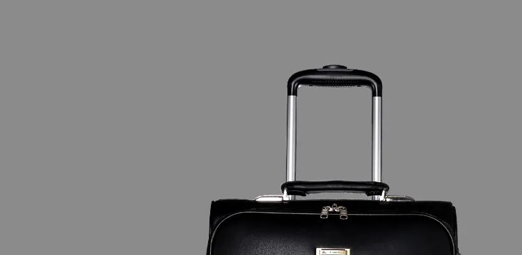 Letrend вращающийся багажник бизнес тележка мужские чемоданы колеса PU кожаная сумка 16 дюймов кабина дорожная сумка