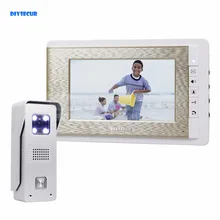 DIYSECUR 7″ Wired Video Doorbell Intercom Home Security 700TVL Camera Fashionable Monitor
