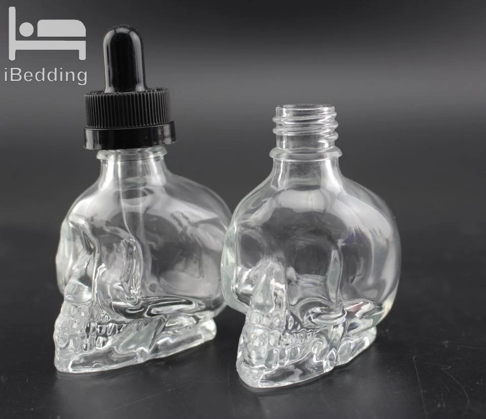 30 мл 15 форма черепа стеклянная капельница бутылка для E juice Vape Head Eliquid Прямая