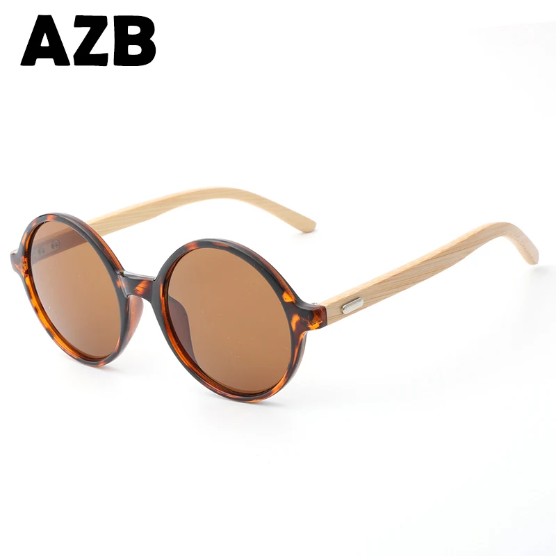 

HDTANCEN Bamboo Sunglasses Wood Holder Sun Glasses With Wood Case sunglasses Men Bamboo Round Sunglasses1527