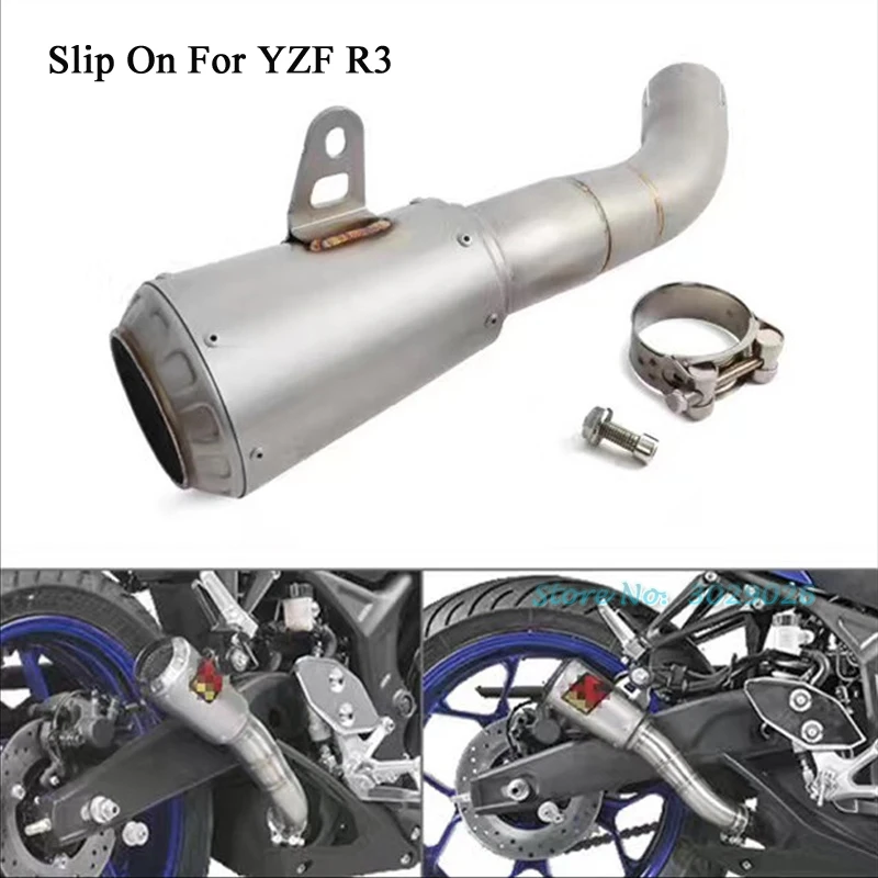 YZF R3 скольжения мотоцикл глушитель труба для Yamaha YZF R3 Escape Echappement для YZF-R3 45 мм 45 мм из нержавеющей стали