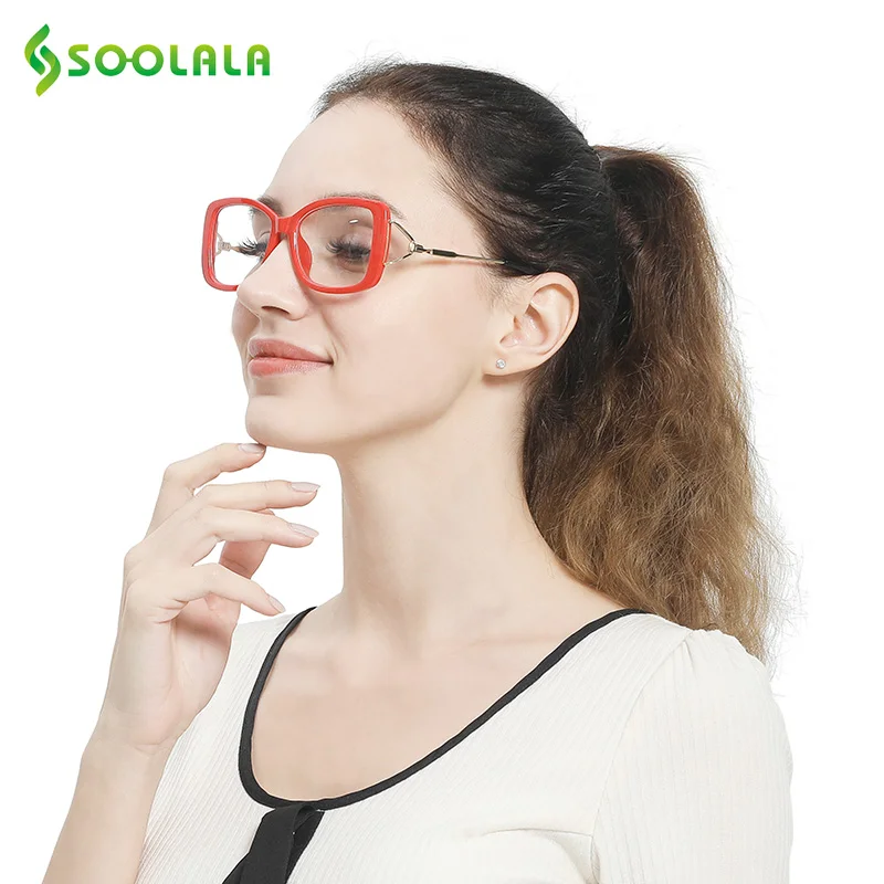 SOOLALA Eye glass es большая рамка квадратные женские s мужские модные оправы для очков прозрачные линзы компьютерное стекло для женщин