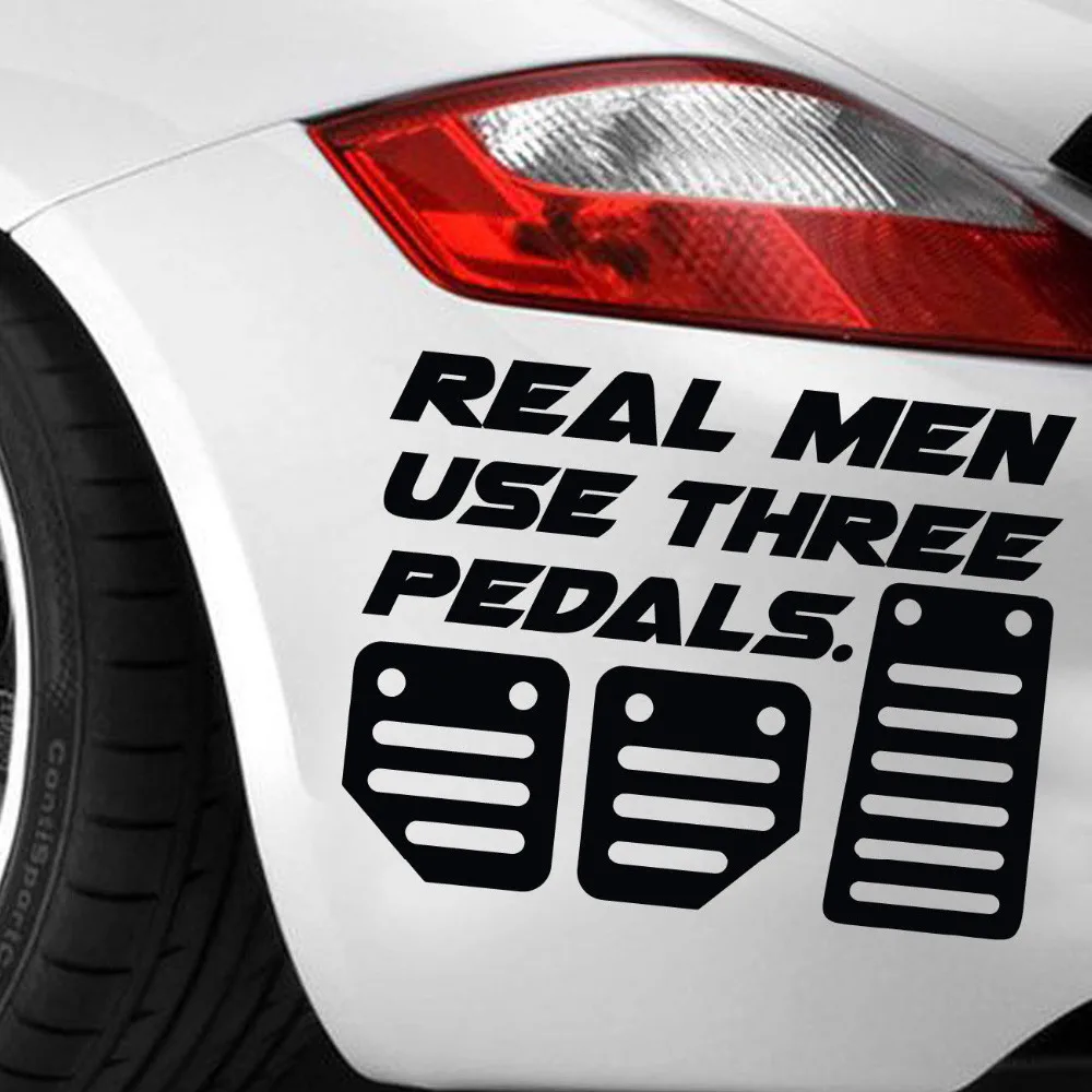 Real-Men-Use-Three-Pedals-Sticker-Decal-