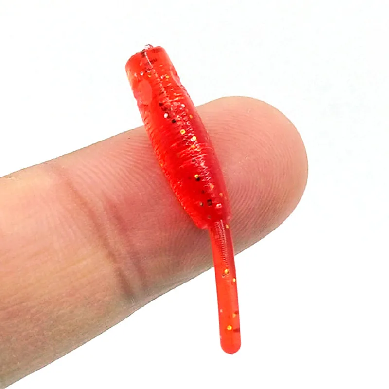 Attractive 20pcs 30mm 0.35g Soft Baits Worm Fishing Lures Pesca Fish Peche Soft Lure Wobblers Leurre Souple Isca Artificial Carp