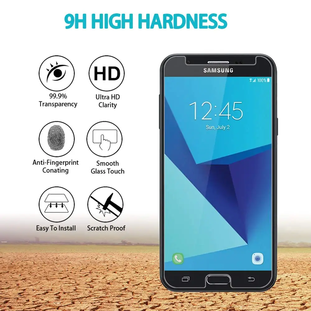 9H HD закаленное стекло для SAMSUNG Galaxy J3 J5 J7 2017 US Защитная пленка экрана J327 J520 J720