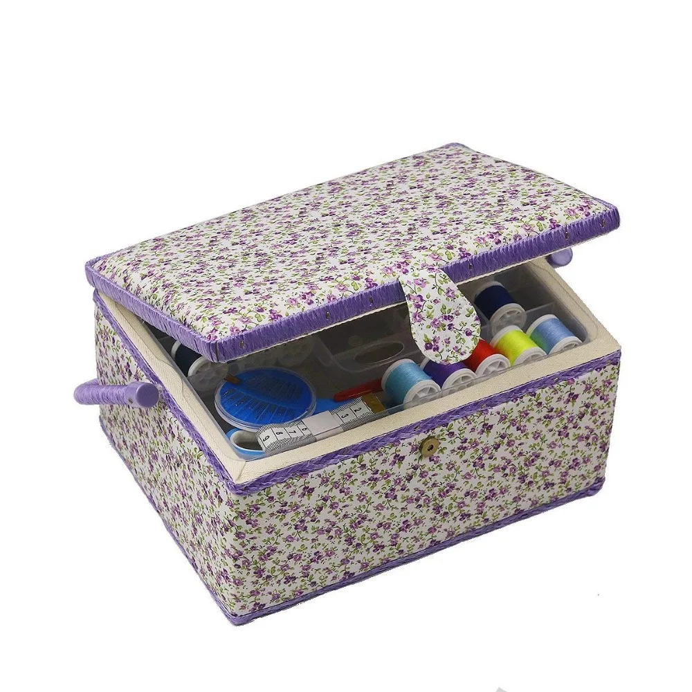 Large Sewing Basket Sewing Box Organizer with Sewing Kit Accessories