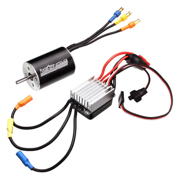 Racerstar 2838 Бесконтактный водонепроницаемый двигатель 3600/4500KV 35A ESC для 1/12 1/14