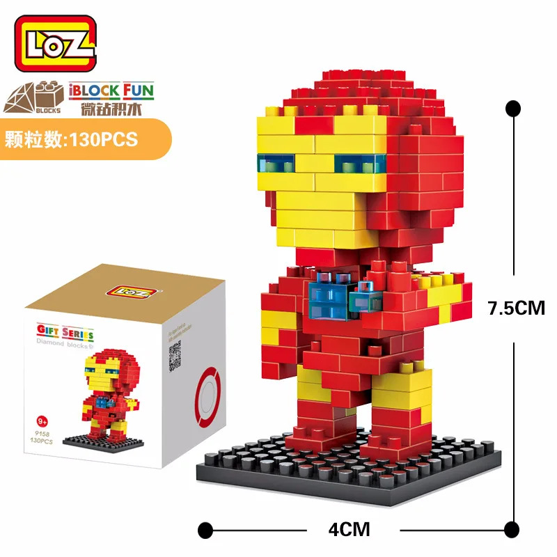 

LOZ Diamant Blocs Dessins Animes Anime Super Hero ABS Action Figure blocs En Boite Blocos DIY Modele Blocs de Construction