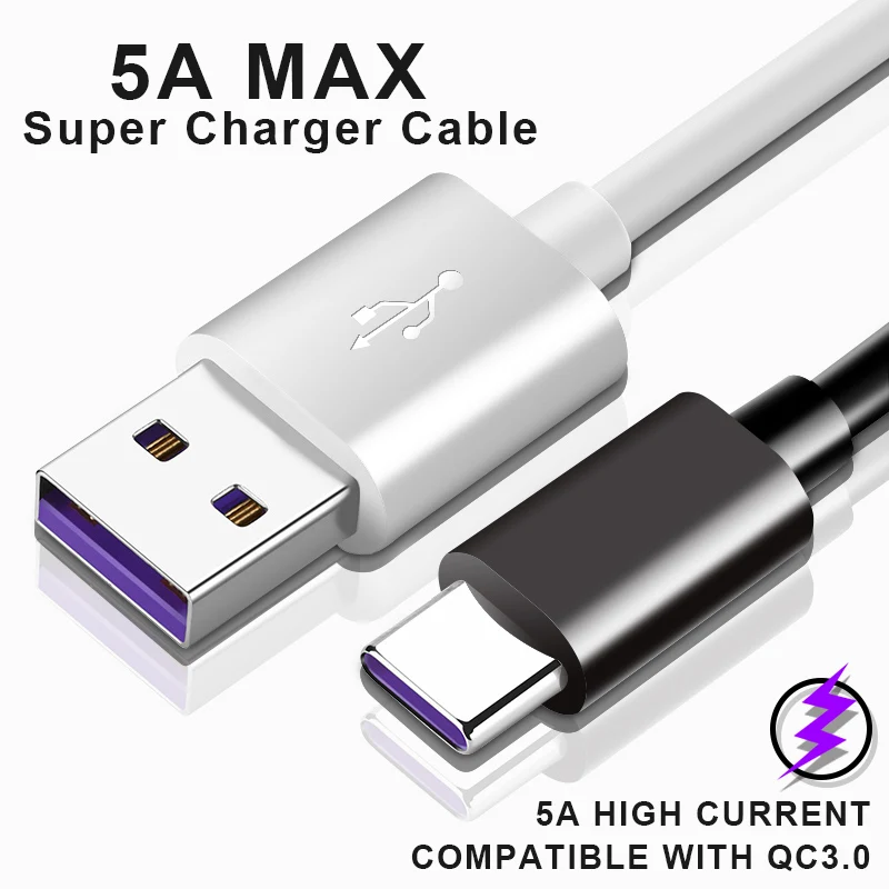 Usb 5a Type C Cable Fast Charging Type C Super Charger For Samsung