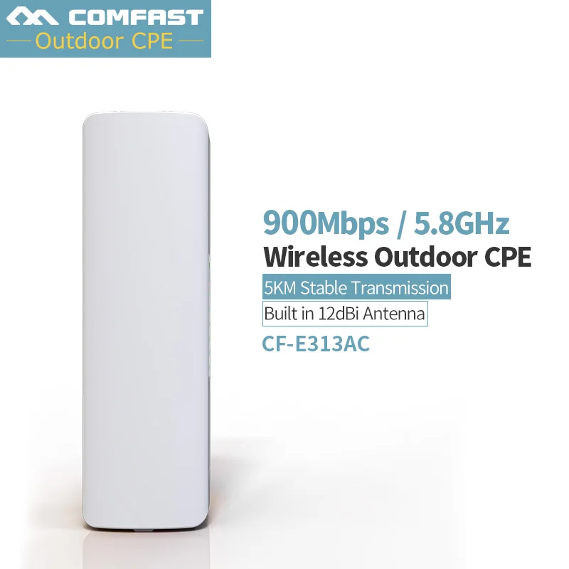 

900Mbps COMFAST CF-E313AC 5KM Long Range WIFI 5.8Ghz Outdoor Mini Wireless AP Bridge WIFI CPE 12dBi WI-FI Antenna Nanostation