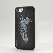 Уникальный модный простой чехол для мобильного телефона с изображением лисы и дерева для iPhone Apple 6 S 7 8 plus X деревянные чехлы