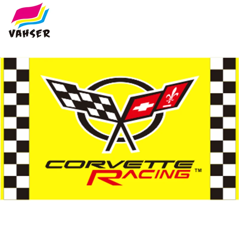 Corvette Racing Car Flag & Banner 3x5ft 90x150cm Polyester Printed
