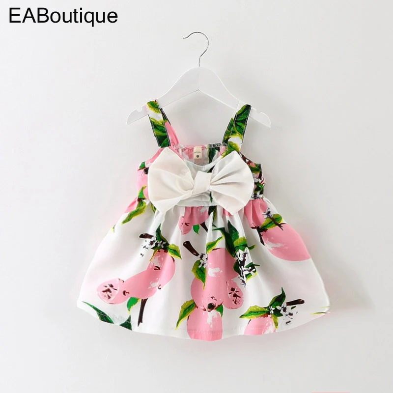 

EABoutique Cotton for girls cute Floral style Short-sleeved Pettiskirt Little Princess Baby girls clothes for 0-2year Q0304