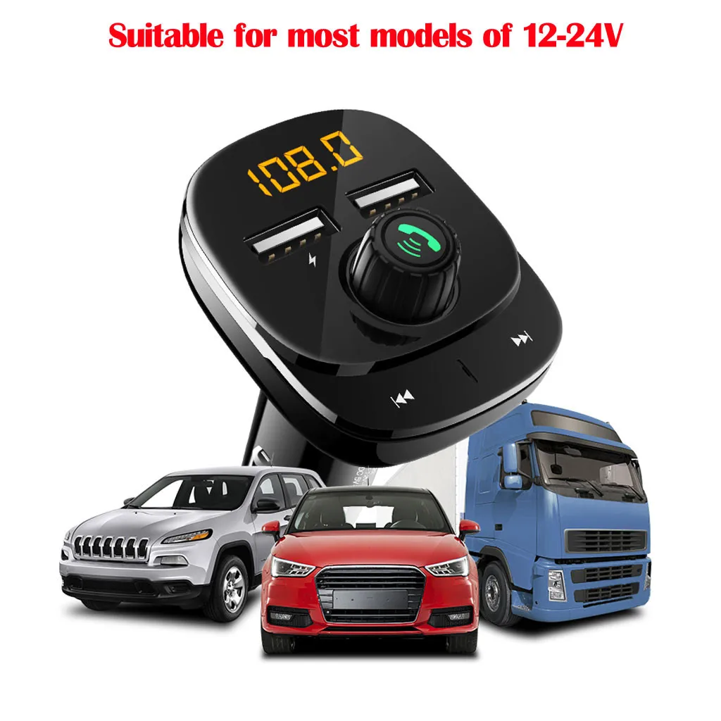 

Franchise Multifunction For BT Cigarette Lighter Power Car FM Transmitter MP3 Player Dual USB Charger Adapter Modulator #0702