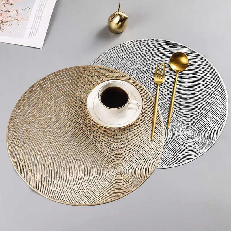

PVC Hollow Table Mats Insulation Pads Hotel Restaurant Non-slip Coffee Cup Mat Anti-scalding Insulation Table Mat Steak Pad